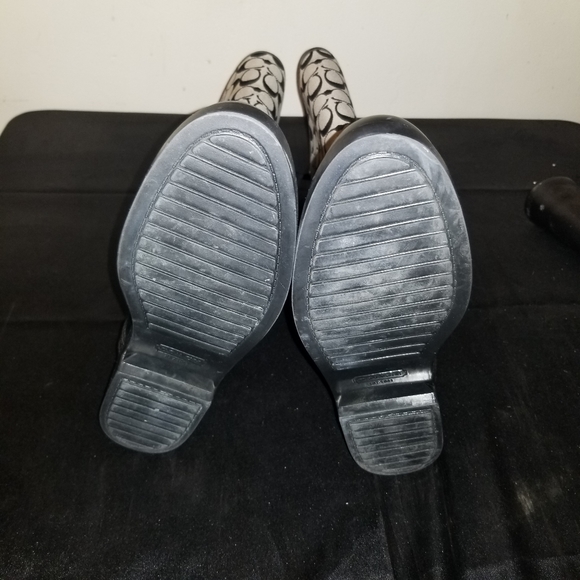 COACH TRISTEE BLACK SMOKE JACQARD RAINBOOT - Picture 6 of 6